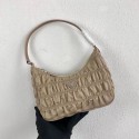 Prada Nylon and Saffiano leather mini bag 1NE204 Apricot JH05129sz95