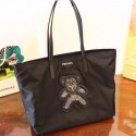 Prada Nylon cloth casual bag 1BG052 black JH05666Sm85