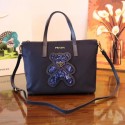 Prada Nylon cloth casual bag 1BG061 dark blue JH05661LJ17