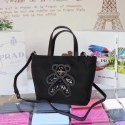 Prada Nylon cloth casual bag N2835 black JH05644wv93