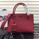 Prada Original Calf leather Tote Bag 1BA155 red JH05668Za30