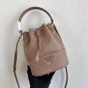 Prada Original Calfskin Leather Bucket Bag 1BH038 Nude JH05187NA21