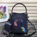 Prada Panier small Saffiano Bag 1BA217 Navy JH05222VZ14