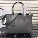 Prada Saffiano Cuir Original Leather Tote Bag 1BG088 grey JH05678gC81