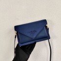 Prada Saffiano leather mini-bag 1BP020 blue JH05033Kt71