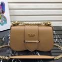 Prada Sidonie leather shoulder bag 1BD184 Brown JH05205Sx31