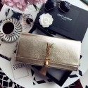 Replica 1:1 SAINT LAURENT Monogram Kate leather pouch 6763 gold JH07994YC47