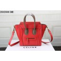 Replica 2015 Celine classic litchi grain with plain weave 3308 red&khaki JH06487mL47