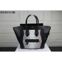 Replica 2015 Celine Collection Snakeskin 3308-1 white&black JH06600Oh34