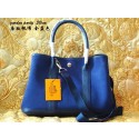 Replica 2015 Hermes 30cm original canvas bag garden 3193 blue JH01784Yp41