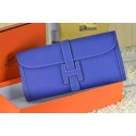 Replica 2015 hermes jige elan long clutch bag epsom leather blue 509058 JH01876vJ33