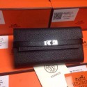 Replica 2015 Hermes kelly wallet new model 051300 black JH01799EX20