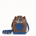 Replica AAAAA Fendi MON TRESOR Multicolor fabric bag 8BT298 blue JH08655st72