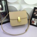 Replica Celine Classic Box Flap Bag Calfskin Leather 88008 Apricot JH06369wr22