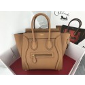 Replica Celine Luggage Micro Original Leather Tote Bag M3308 apricot JH06201QF99