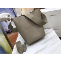 Replica Celine SEAU SANGLE Original Calfskin Leather Shoulder Bag 3369 Light gray JH06218lx86