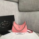 Replica Cheap Prada Re-Edition 2005 nylon mini shoulder bag 1BH203 pink JH05057EJ51