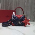 Replica Cheap VALENTINO Candy quilted leather cross-body bag 0033 blue&red JH09777EJ51