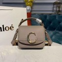 Replica Chloe Original Calfskin Leather Top Handle Small Bag 3S030 Gray JH08860Ny84