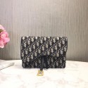 Replica Dior Oblique Jacquard SADDLE NANO POUCH M447 Blue JH06909aG64