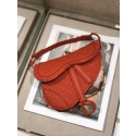 Replica Dior SADDLE BRAIDED LEATHER STRIPS WITH FRINGE BAG M900 orange JH07111dI37