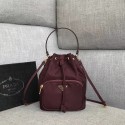 Replica Fashion Prada Re-Edition nylon Tote bag 81166 Burgundy JH05150Wi77