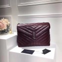 Replica Fashion SAINT LAURENT Loulou Monogram medium quilted leather shoulder bag 74558 Wine JH08100Wi77