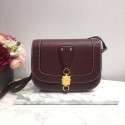 Replica Fashion VALENTINO Origianl leather shoulder bag 0705 Burgundy JH07021BC48