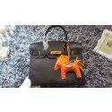 Replica Hermes Birkin 30CM tote bags litchi leather H30 black JH01728lx86