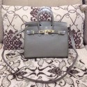 Replica Hermes Birkin H25 litchi grain dark gray JH01776Ix48