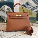 Replica Hermes original Kelly Epsom Leather KL32 brown JH01289wr22