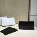 Replica LADY DIOR CALFSKIN WALLET C9025A black JH07001yi85