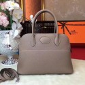 Replica Luxury Hermes Bolide Original Togo leather Tote Bag HB31 grey JH01577hA88