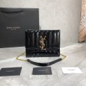 Replica Luxury Yves Saint Laurent Patent Original Leather Shoulder Bag Y554125 Black JH07837hA88