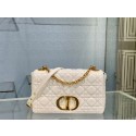 Replica MEDIUM DIOR CARO BAG Soft Cannage Calfskin M9242 white JH06748GC56