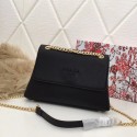 Replica Prada Calf leather shoulder bag 82501 black JH05232TH29