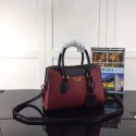 Replica Prada Calf leather Tote Bag 1BH093 Wine with black JH05672Aj18