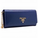 Replica Prada Calfskin Leather Shoulder Bag 1BP290 dark blue JH05321QT16