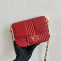 Replica Prada Diagramme leather shoulder bag 1BD217 red JH05105jT29