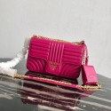 Replica Prada Diagramme medium leather bag 1BD108 rose JH05235qj24