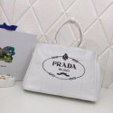 Replica Prada Fabric Printed Tote BN2439 white JH05492ho28