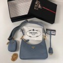 Replica Prada Re-Edition nylon shoulder bag 1BH204 light blue JH04957nn76