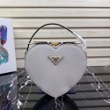 Replica Prada Saffiano Original Leather Tote Heart Bag 1BH144 White JH05186vJ33