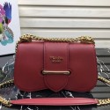 Replica Prada Sidonie leather shoulder bag 1BD184 Wine JH05208Pn74