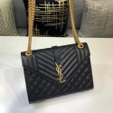 Replica SAINT LAURENT Medium satchel 487206 black JH07899TN94