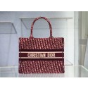 Replica SMALL DIOR BOOK TOTE Burgundy Dior Oblique Embroidered Velvet M1287Z JH06852Aj18