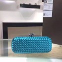 Replica Top Bottega Veneta Japanese Silk ribbon Clutch 0313 Blue JH09349Rc30