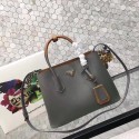 Replica Top Prada saffiano lux tote original leather bag bn2756 gray&tan JH05608Zf62