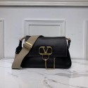 Replica VALENTINO Origianl leather shoulder bag V0888 black JH09540rH96