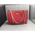 Replica Valentino Starry Series Shopping Bag Original Sheepskin Leather 0346 red JH09821bO20